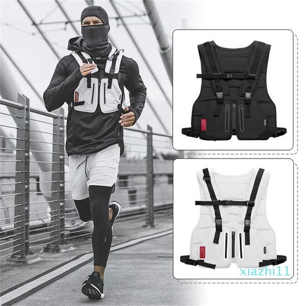 

fashion-multi-function tactical vest outdoor sports fitness men protective vest dg151, Black;white
