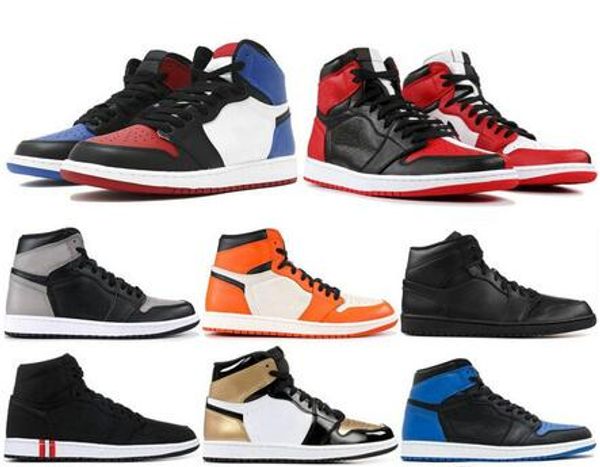 

1 high og mens basketball shoes banned bred toe shadow gold r mens athletics sneakers trainers 40-47