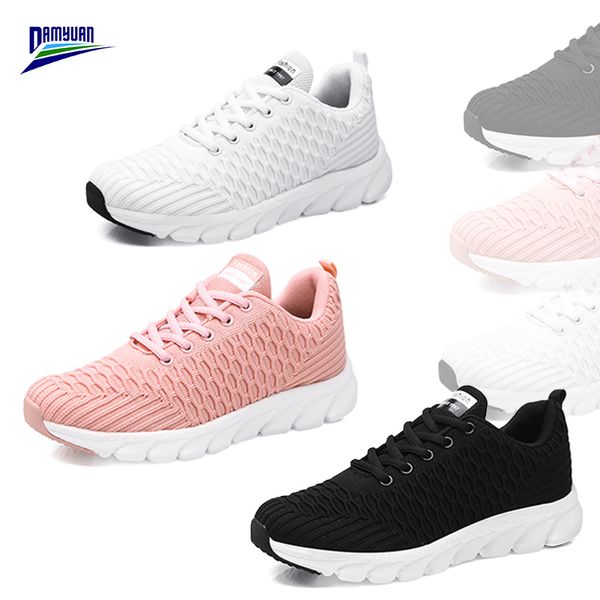 

damyuan shoes woman 2020 new fashion mesh breathable black sneakers zapatos de mujer zapatillas casual platform loafers female