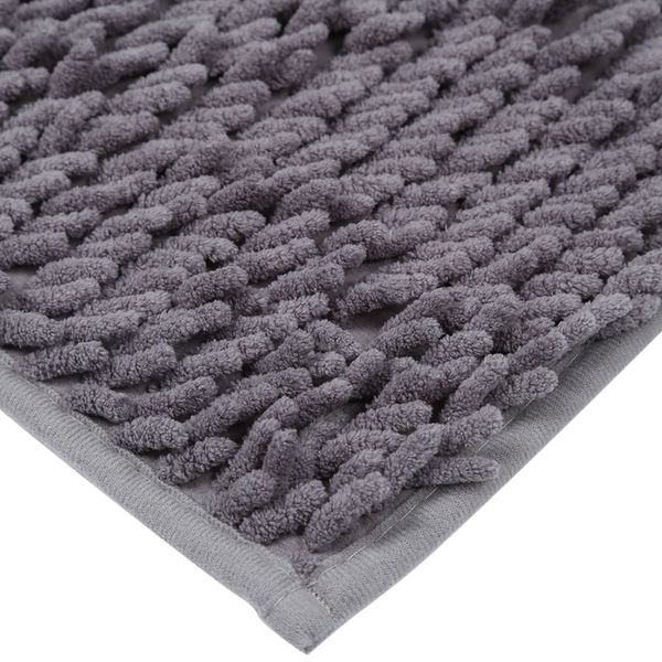 

soft shaggy non-slip absorbent bath mat bath shower mat 40 x 60cm (gray