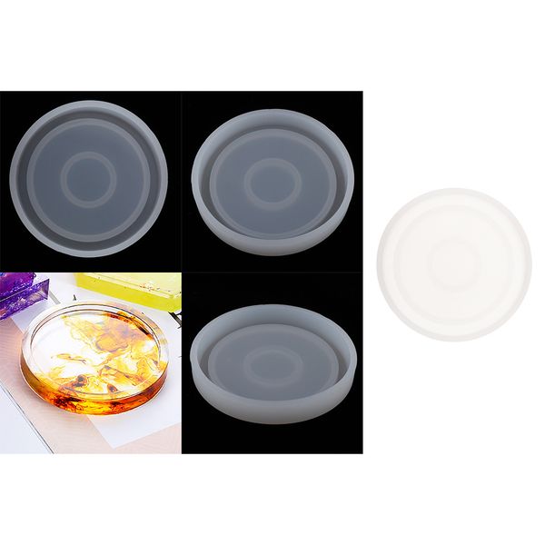 

5pcs silicone mold round resin casting mould for diy coaster jewelry making