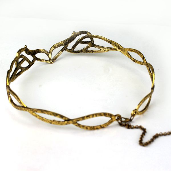 

the lord of the rings hobbit antique elven leaf crown the headdress of elrond lort crown tiaras hair jewelry accessories christmas gift, White;golden
