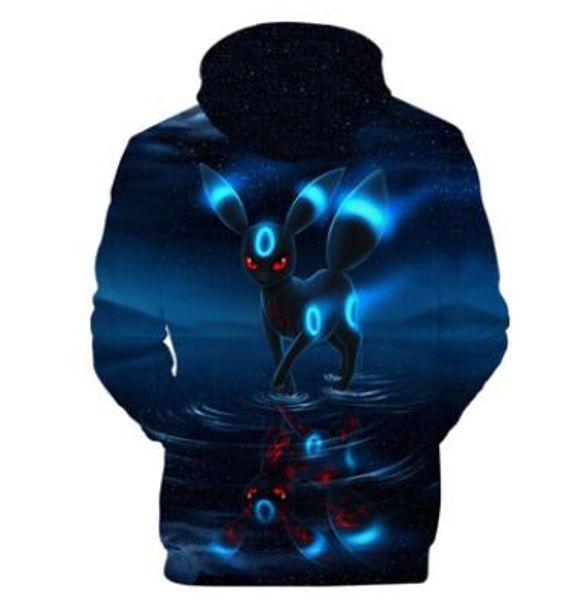 

мужчины в 3d призрак карманы толстовки женщины свободного покроя кофты пуловеры harajaku, Black