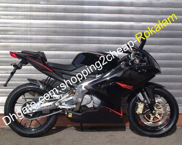 Verkleidung RS125 für Aprilia RS-125 RS R S 125 2006 2007 2008 2009 2010 2011 Motorrad-Karosserie Schwarz Aftermarket Kit (Spritzguss)