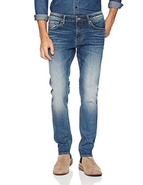 

denim garage classics men's skinny stretch jean mid blue