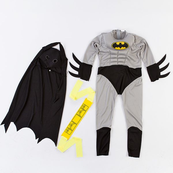 

wholesale-child boy muscle dc comic movie character cosplay fancy dress halloween carnival party costumes, Black;red