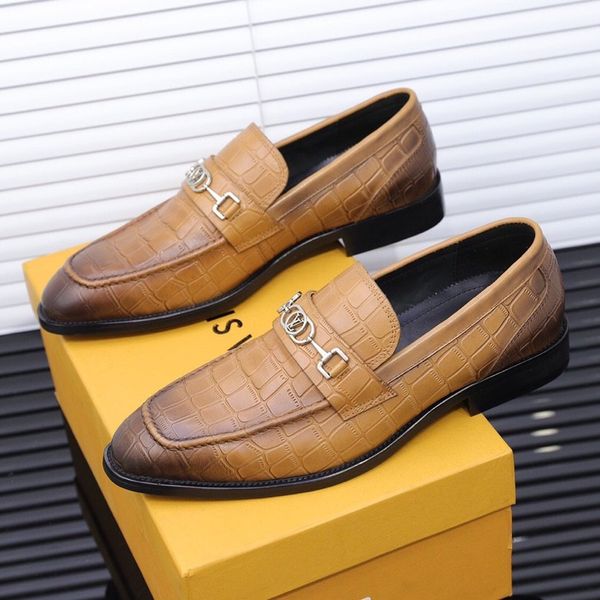 

2020 new men's leather dress men's wedding party loafers, business leather shoes luxury formal shoes tgbz, Black