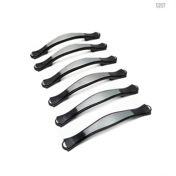 2019 Wire Drawing Black Cabinet Pulls 131mm Length 6 Pack Modern