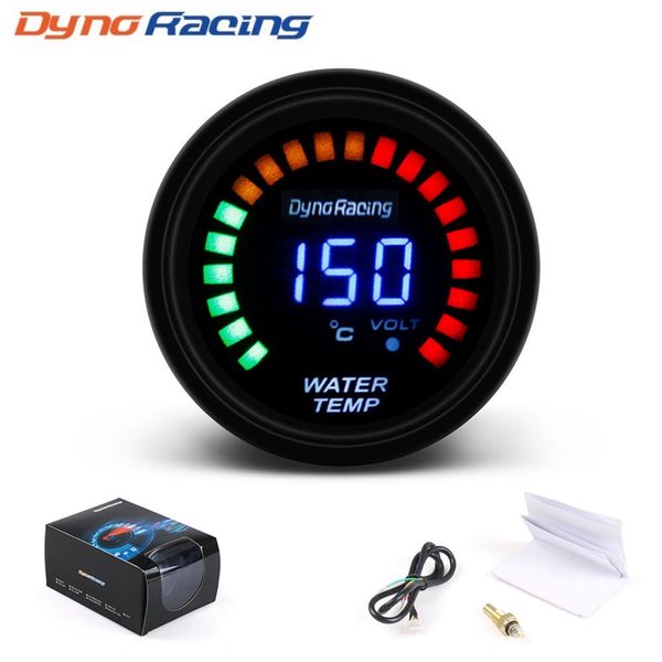 

dynoracing 52мм 2 датчик температуры дюймовый lcd цифровой автомобиль воды с датчиком температура воды на метр колеи автомобиля