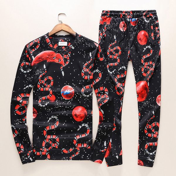 

2019 new pring and autumn men and women with the ame per onality pattern printing couple long leeved weater uit