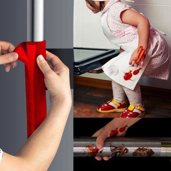 

1 pair antiskid kitchen appliance decor handles antiskid protector gloves refrigerator door knob handle protective cover