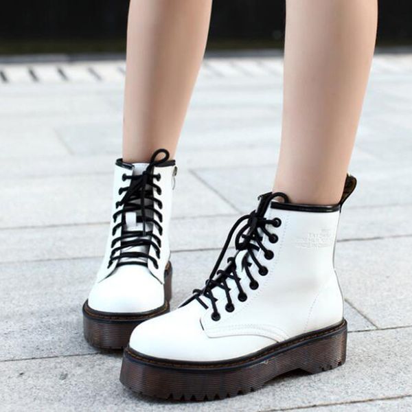 

fashion women jason martins boots autumn winter motorcycle ankle platform boots ladies boots black pu leather shoes cj191222