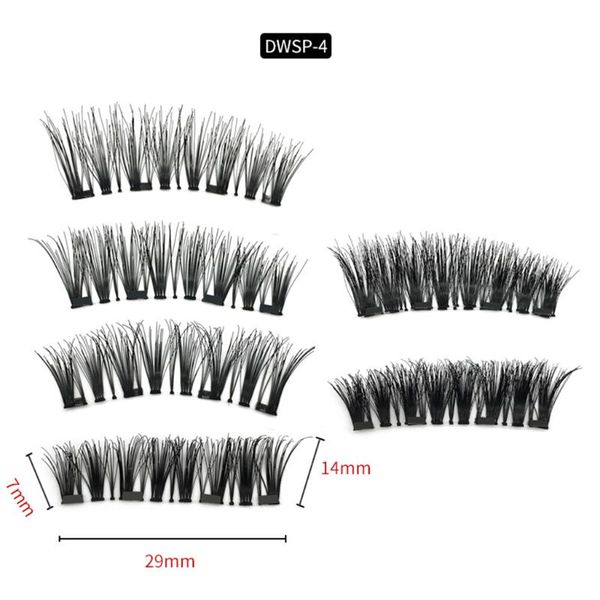 

3d magnetic eyelashes no glue reusable false eye lashes extension makeup tool 28ta