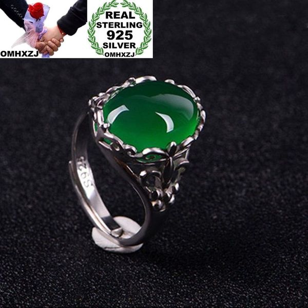 

omhxzj wholesale european fashion woman man party wedding gift silver green tourmaline s925 sterling silver ring rr300, Golden;silver
