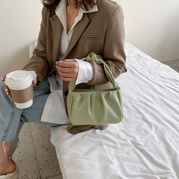 

2020 new shoulder bag women's casual fashion korean bow tie fold handbag