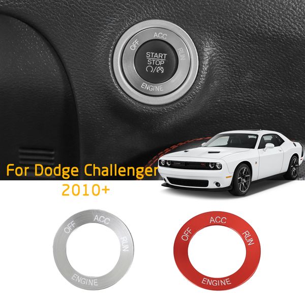 Otomobil Start Düğme Anahtarı Halka ABS Dekorasyon Kapak Dodge Challenger 2010 Up Fabrika Outlet Araba İç Aksesuarları