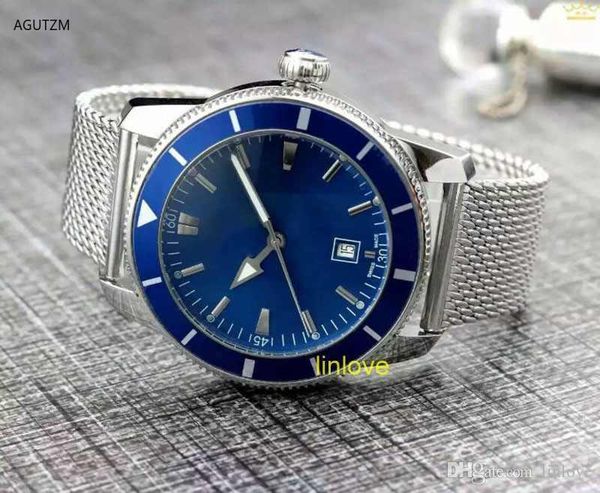 

luxury super automatic silver mens watch ocean men watches stainless stell wristwatches, Slivery;brown