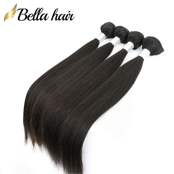 Extens￵es brasileiras de feixes de cabelos virgens 10-26 polegadas Weft Weft Body Wave Color Natural Head Full 4pcs DHL por atacado Bellahair