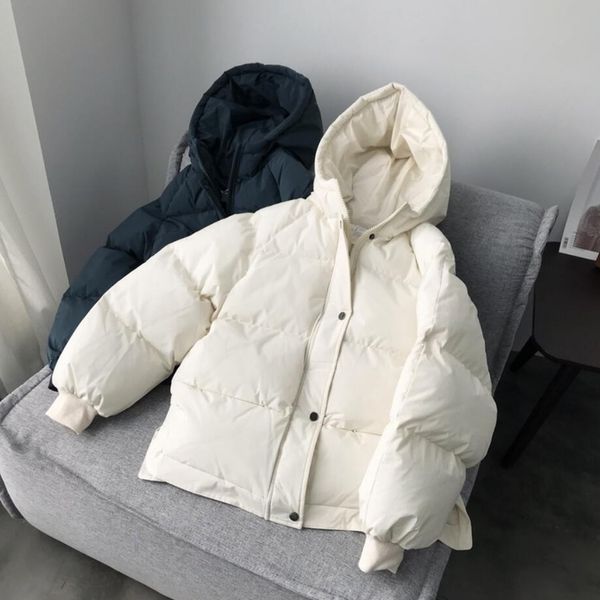 

women winter coat 2019 korean cotton-padded jacket casual loose down cotton warm bread jacket coat r2152, Black