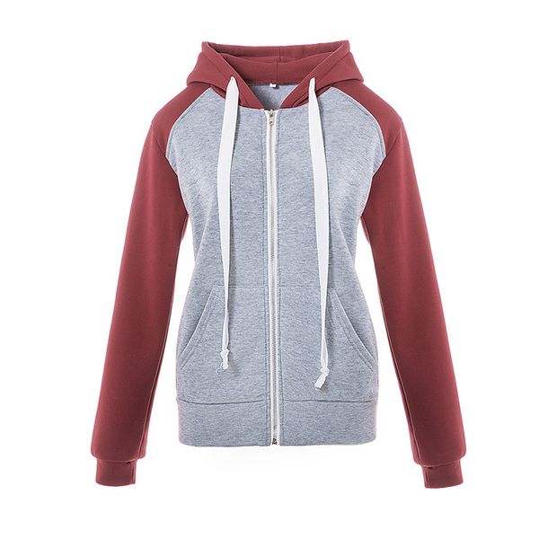 

autumn winter thiken keep warm hooded running jackets patchwork outdoor yoga sweatshirt plus size pocket sports hoodie large 3xl, Black;red