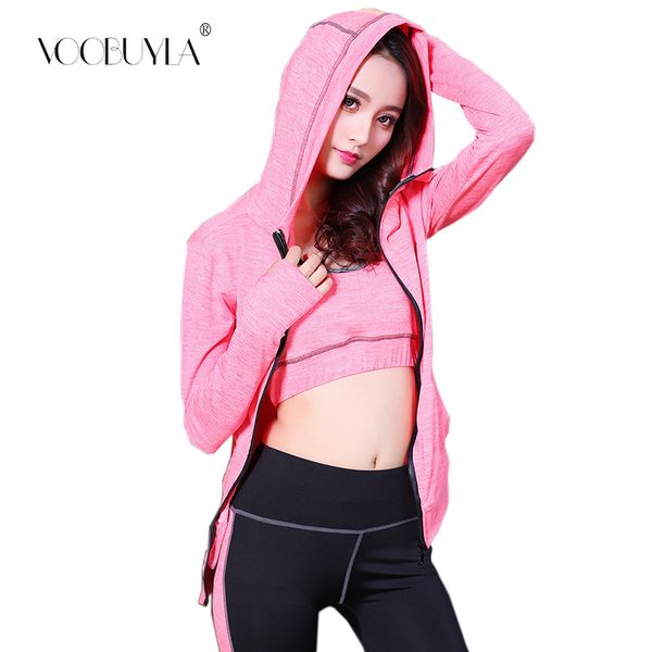 

voobuyla 5pcs sport t-shirt + sports bra+sport leggings+yoga shorts+ running sportswear gym women yoga clothes jogging sets, Black;blue