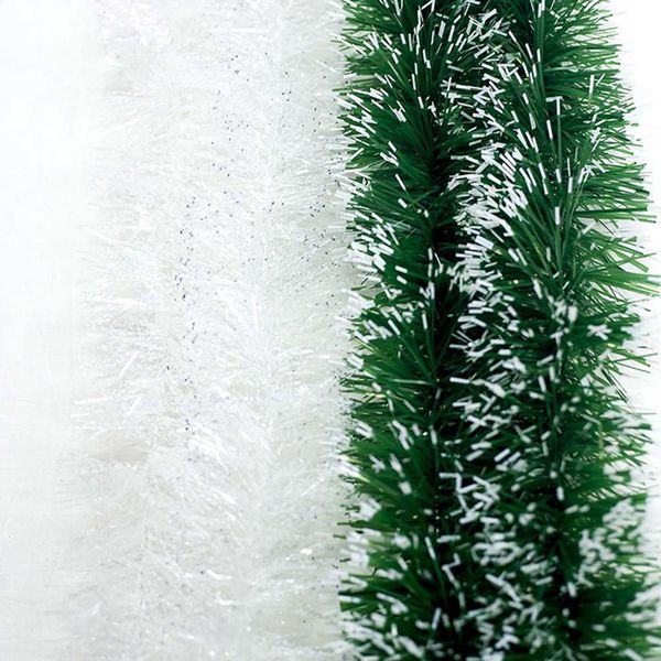 

200cm ribbon garland christmas tree ornaments christmas decoration bar white dark green cane tinsel xmas party arts craft