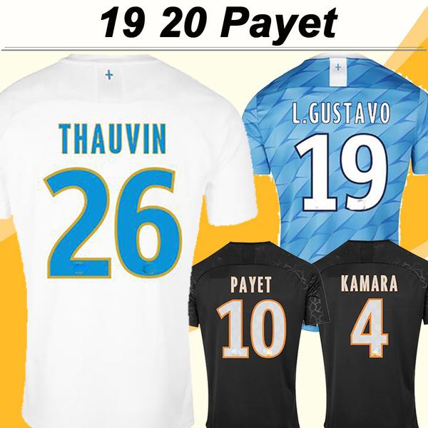 

19 20 thauvin payet soccer jerseys . gustavo sanson om home away 3rd mens football shirts ocampos maillot de foot, Black;yellow