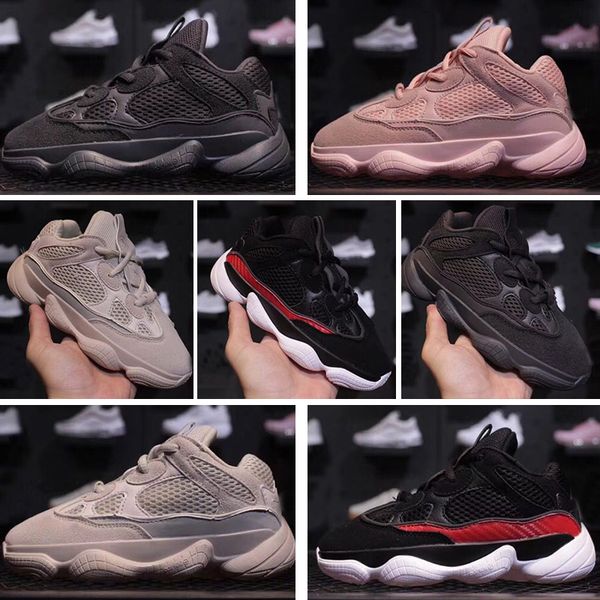 

New designer kids 500 Desert Rat Kanye West Wave Runner 500 Children boy girls Running shoes Athletic Sneakers Outdoor toddler boots