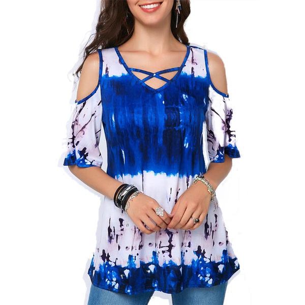 

ladies short sleeve t-shirt women hollow ruffle puff sleeve tee size 6-14, White