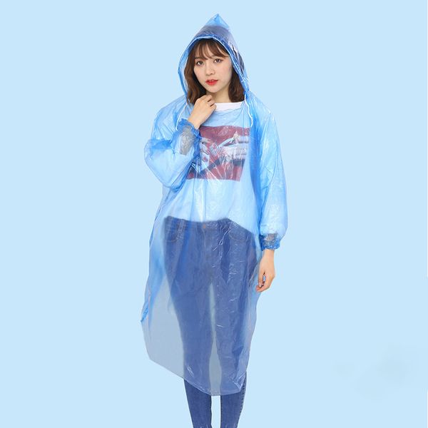 

cycling disposable outdoor sports adults half-transparent poncho hiking women raincoat travel thickened waterproof with hood