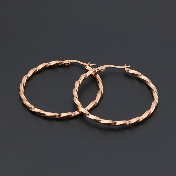 

stainless steel buckle ladies earrings fashion jewelry for women earring women's accessories texture gold hoops big earrings, Golden;silver