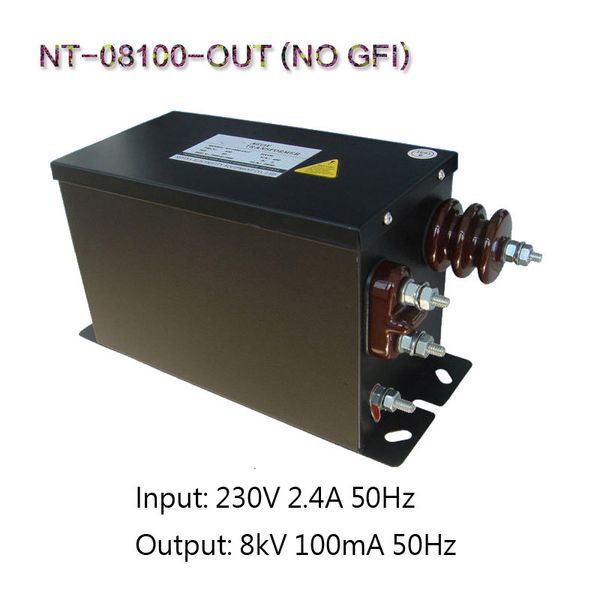 Freeshipping High Voltage 2.4A experime Transformer NO GFI bobina de Tesla Power Core Transformer Frequência de saída 50Hz 8KV100mA800W Abastecimento Neon