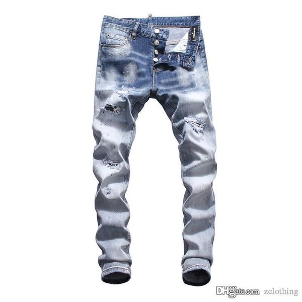 

мђжкие 2019 Ѭоко дизайнеѬ одежд иинне дизайнеѬкие джин мђжкие пѬоблем, Blue