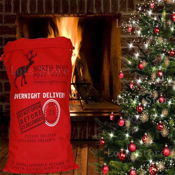 

factory wholesale santa sacks 100pcs/lot 12 styles large christmas canvas santa sack drawstring gift bag stripe sack hot