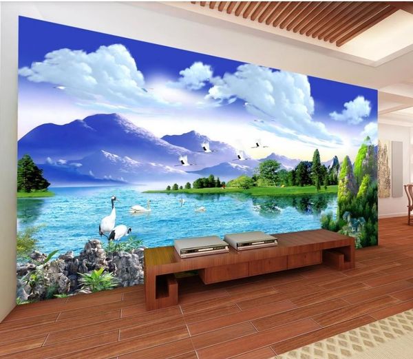 

classic painting wallpaper custom any size p beautiful scenery wallpapers lake landscape wallpapers background wall