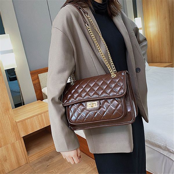 

original design postman bag women's for bag 2020 new rhombic chain handbag single shoulder messenger