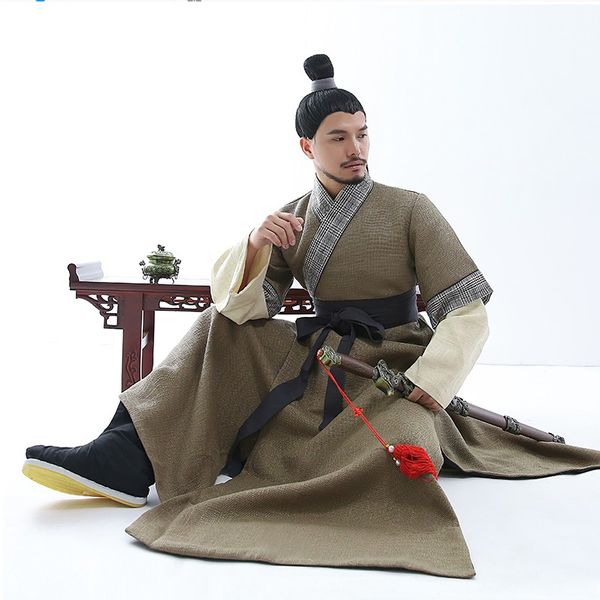 Tradicional vestido homens TV cosplay desgaste do estágio roupas asiáticas roupas antigas do ministro oriental robe chinês Hanfu masculino