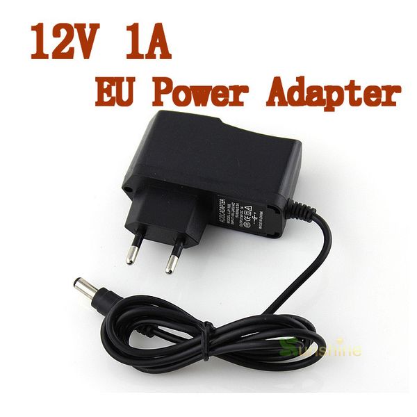 

good quality 5.5mm x 2.1mm dc 12v 1a eu plug power supply adapter for cctv camera