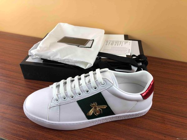 

new luxury designer shoes man women ace sneaker with brown green stripes luxury designer shoes white black size 34-46