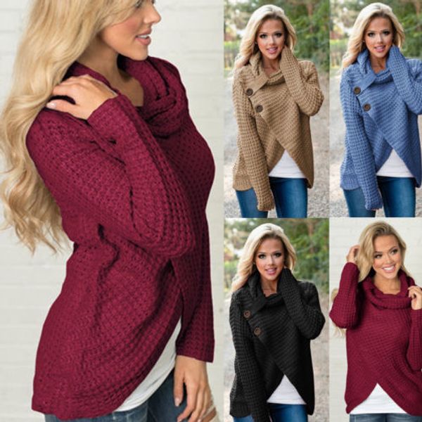 

new winter knit sweater coat women high neck long sleeve knitted sweater loose pullover outwear coat oversized s-2xl, White;black