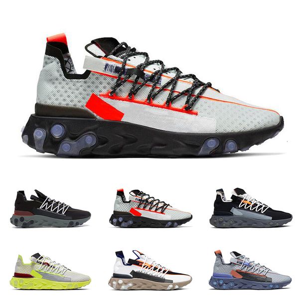 

2019 react wr ispa running shoes for men women elvet brown ghost aqua gunsmoke platinum volt mens trainer athletic fashion sports sneakers, Black
