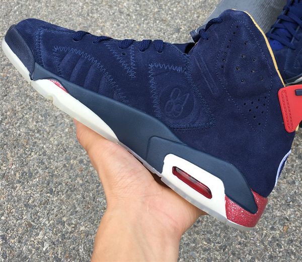 

new 6 vi db doernbecher low men basketball shoes 6s trainers sports dark blue sneakers outdoor size 8-13