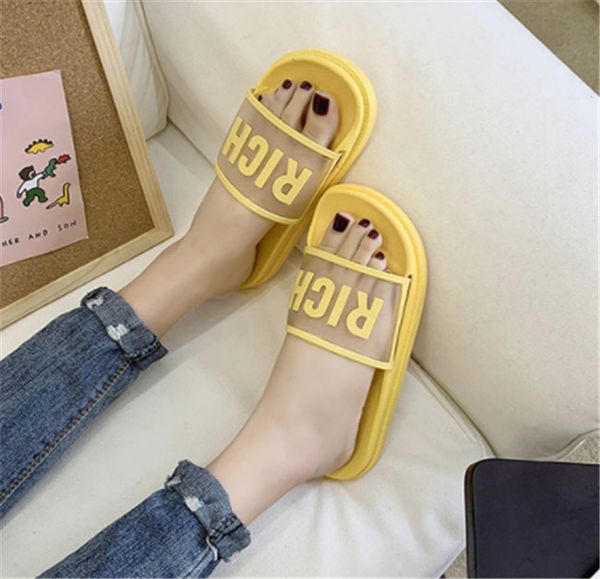 

2020 new women beach flip flops slippers flat women causal shoes woman gold slipper slides crystal bling sandals female brand slippers, Black