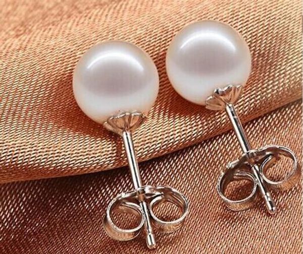 

13 mm mar del sur natural genuino blanco perla pendientes pendiente 14 k, White
