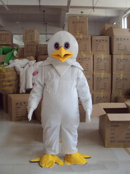 

2019 factory direct sale white eagle mascot costume fancy dress size cartoon dress eagle brids mascot halloween christmas party dress, Red;yellow