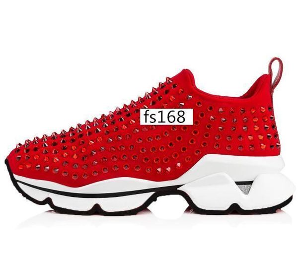 

brand donna flat sneakers designer mens red bottoms shoes womens rivet spiky sock junior spikes flat shoes 2, Black