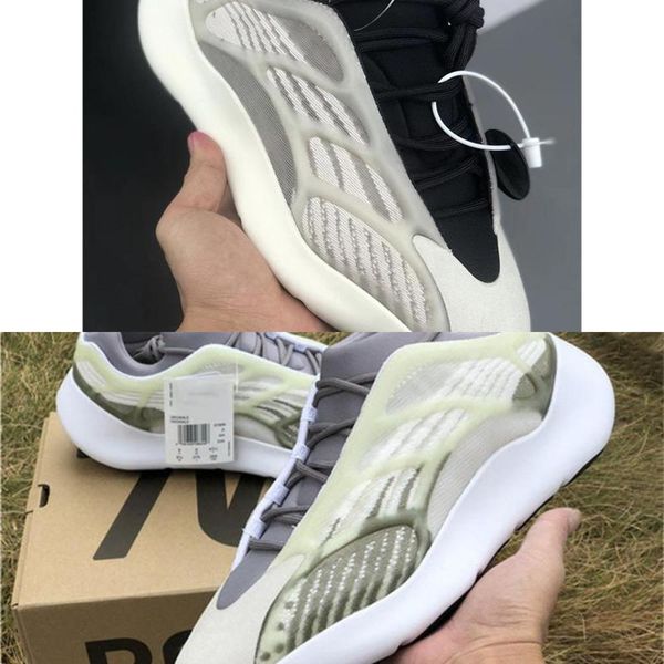 

originals 700 v3 azael kanye west casual shoes for men women wave runner glow in the dark authentic sports sneakers with box, Black