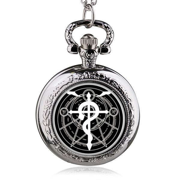 

retro vintage bronze quartz pocket watch retro men women antique pendant necklace with chain gift hb937, Slivery;golden