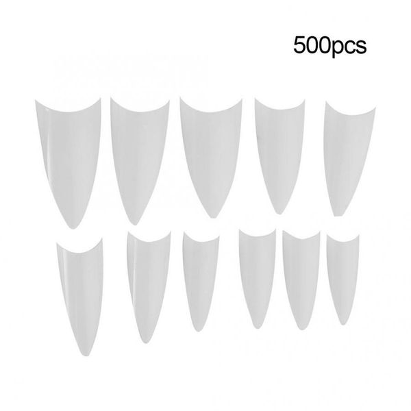 

false nails 500pcs french style false nail tips full coverage long nail diy decoration nails with glue, Red;gold