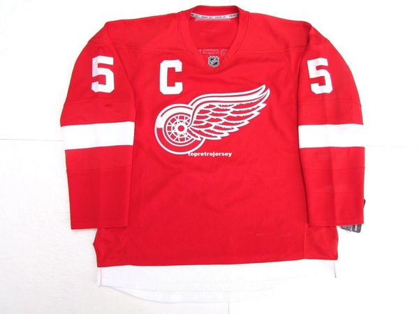 

custom nicklas lidstrom detroit red wings home premier 7185 hockey jersey stitch add any number any name mens hockey jersey xs-6xl, Black;red
